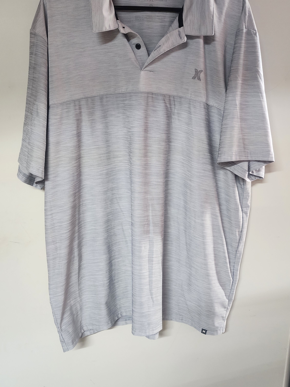 Hurley Men's Heather Light Gray Polo